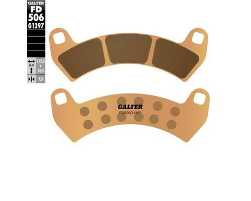 Гальмівні колодки galfer kh680 sintered metal (gold) atv polaris