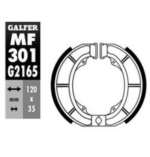 Galfer задні гальмівні колодки derbi atlantis 50/100 '99-, suzuki address 50 '92-, ap 50 '94-, lido 50/75/80 '89-