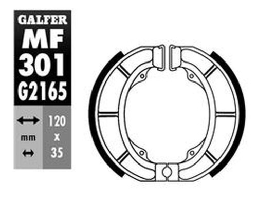 Galfer задні гальмівні колодки derbi atlantis 50/100 '99-, suzuki address 50 '92-, ap 50 '94-, lido 50/75/80 '89-