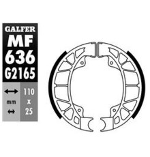 Galfer задні гальмівні колодки hexagon 125/150 '94-'99, skipper 125/150 '93-'97, piaggio vespa et2/et4 '00-, primavera/sprint 125 '15-, zip 50 '92-, zip 100 '07-