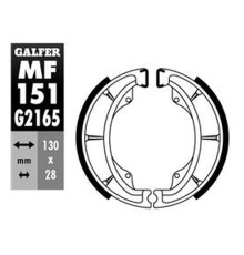Galfer задні гальмівні колодки sh602 kawasaki eliminator 125 '88-, kx 250 '85-'86, kx 500 '83, suzuki dr 125 '86-'00, dr 250 '86-'89, dr 600r/pd/djebel/s '85-'89, gn 125/2 50 '93-, rg 80 gamma '88-, rg 125 &