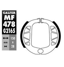 Galfer задні гальмівні колодки yamaha bws 125 '10-, cygnus 125x '03-, cygnus 150 '07-