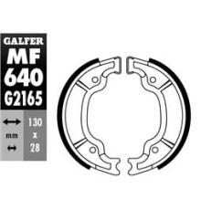 Гальмівні колодки galfer y535 yamaha ybr 125/250 '05-, xv 125 virago '97-99, xvs 125/250 dragstar '00-, sp 125 majesЗАДНІ'98-00, , yfm 200 '86-89, mbk booster / doodo / skyliner 100/12 5/150 '00-