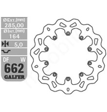 Гальмувальний диск galfer bmw k 75c/rt/s '94-'96 (перед), k 100 '84-'93, k1100 '92-'00 (перед+зад) (285x165x4.8) (10x5.5mm)