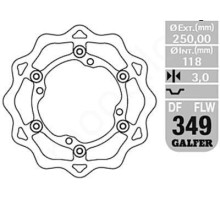 Galfer плаваючий гальмувний диск 250mm suzuki rmz 250 '07- ,rmz 450 '05-