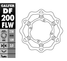 Плавачий гальмувальний диск galfer kawasaki kxf 250/450 '06-, klx 450 '07-