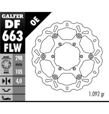 Гальфер гальмівний диск передний bmw f 650/700/800 gs 93-13 (298x105x4) хвиля
