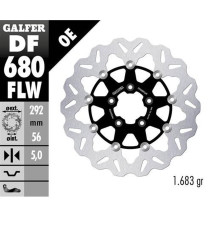 Диск гальмівний galfer передний harley-davidson (292x56x5) (хвиля) плаваючий (див. опис)