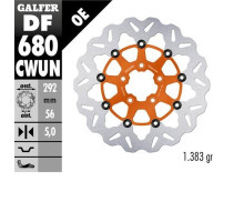 Гальмівний диск galfer передний harley-davidson (292x56x5) (хвиля) пливаючий колір оранжевий (див. опис)