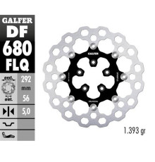 Гальмівний диск galfer передний harley-davidson (292x56x5) floating cubiq