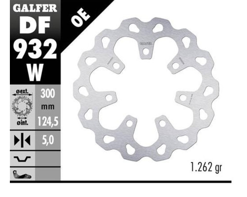 Гальмівний диск galfer передний harley-davidson (300x124.5x5) (колесо harley davidson chiser or slicer '09-'18)
