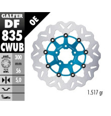 Диск гальмівний galfer передний harley-davidson (300x56x5) floating blue