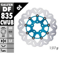 Диск гальмівний galfer передний harley-davidson (300x56x5) floating blue