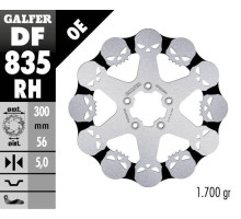 Диск гальмівний galfer передний harley-davidson (300x56x5) череп (матерюк черепа)