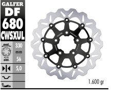 Диск гальмівний galfer передний harley-davidson (330x56x5) (wave) (oversize) плаваючий (див. опис)