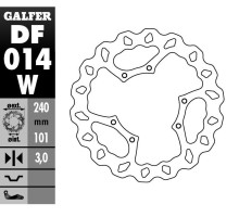 Galfer диск гальмувний передний honda cr 125r/250r '95-'07, cr 500 '95-'00, crf 250r/450r '02- хвиля (240x101x3mm)