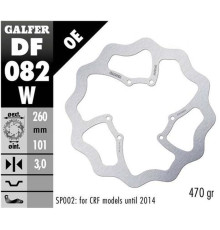 Диск гальмувальний galfer передний honda crf 250r/300r/450r/rx/l/rs '15- хвиля (260x101x3mm)