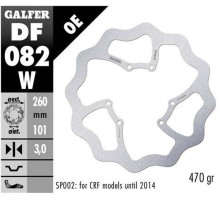 Диск гальмувальний galfer передний honda crf 250r/300r/450r/rx/l/rs '15- хвиля (260x101x3mm)
