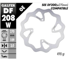 Galfer передний гальмувальний диск kawasaki kx 250f/450f '15-, kx 250x/450x '21- wave (270x109x3mm)