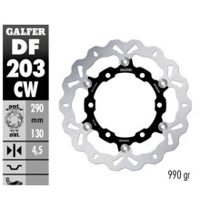 Диск гальмувальний передний galfer kawasaki ninja 250r '08-'12, zx25r '20-'21 (290x130x4.5 mm) алюмінієвий центр (990 грам)