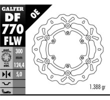 Galfer передний гальмувальний диск ktm 950/990 adventure '02-'11, lc4 620/640/660/690 (300x124,4x5) wave