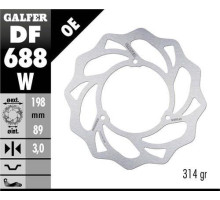 Диск гальмівний galfer передний ktm sx 65 '98-23, husqvarna tc 65 '17-23, gas gas mc 65 '21-23 (198x89x3mm) (3x6,5mm) хвиля