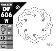 Galfer передний гальмувальний диск ktm sx/ex, husaberg, husqvarna, gas gas wave (260x127x3mm) (ktm oem pattern)