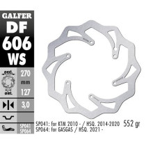 Гальмівний диск galfer передний ktm sx/ex, husaberg, husqvarna, газ газ хвиля (270x127x3mm)