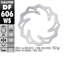 Гальмівний диск galfer передний ktm sx/ex, husaberg, husqvarna, газ газ хвиля (270x127x3mm)