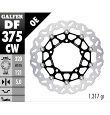 Гальмівний диск galfer передний suzuki gsx 1300r hayabusa '21- (wave floating) (320x80x6mm)
