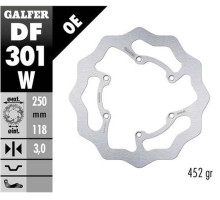 Galfer передний гальмувальний диск suzuki rm 125/250 '85-'08, dr-z 250/400 '00-, yamaha wr 250f '03-'16, wr/yz 426f/450f '00-'15, yz 125/250 '08-'17 wave (250x118x3mm )