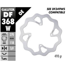 Galfer диск гальмувний передний suzuki rm 250z '19-, rmx 450z '18- wave (270x118x3mm)