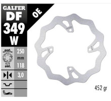 Galfer передний гальмувальний диск suzuki rm 250z/450z '06-'18 rmx 450z '10-'17 wave (250x118x3mm)