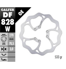 Гальмувальний диск передний galfer tm racing en 125/250/450/530 '04-14, en 125/300 '15-21, mx 125-530 '05- (270x70,5x3mm) (6x6,5mm) wave