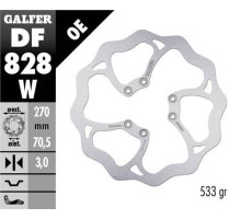 Гальмувальний диск передний galfer tm racing en 125/250/450/530 '04-14, en 125/300 '15-21, mx 125-530 '05- (270x70,5x3mm) (6x6,5mm) wave