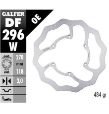 Galfer передний гальмувальний диск yamaha wr 250f '17-, wr 450f '20-, yz 125/250 '22-, yz 250f/450f '20 wave (270x118x3mm)