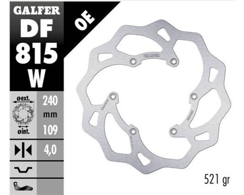 Galfer задній гальмувальний диск beta rr 250/300/350 '12-, rr 390/400/430/450/450/498 '14-, xtrainer 250/300 '15- wave (240x109x4mm)