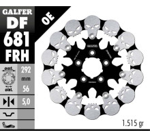 Galfer задний гальмувальний диск harley-davidson (292x56x5) floating skull (skull pattern)