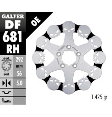 Galfer задній гальмувальний диск harley-davidson (292x56x5) череп (див. опис)
