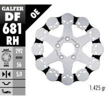 Galfer задній гальмувальний диск harley-davidson (292x56x5) череп (див. опис)
