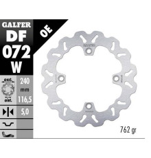 Galfer задній гальмівний диск honda cbf 500n '04-; cb600hornet'07-; cbf600s/n '04-; cb 750 hornet '22- (wave fixed) (240x116,5x5mm)