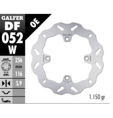 Гальмівний диск galfer задній honda crf 1000l africa twin '15-'23 (wave fixed) (256x116x5,9mm)