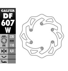 Galfer задній гальмівний диск ktm sx/exc/lc4 husaberg,husqvarna,gas gas wave (220x110x4mm) (ktm oem pattern)
