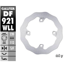 Galfer задній гальмувальний диск sherco se/sef 250/300/450 '14-, (тільки з підвіскою wp та kayaba) se 125 '21-, se-r 2.5/3.0 iside '14- wave (220x112x5mm)