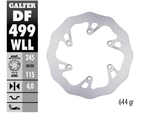 Galfer задній гальмувальний диск yamaha yz 125/250 '02-'17, yzf/wrf 250/426/450 '02-'15 wave (245x115x4mm)