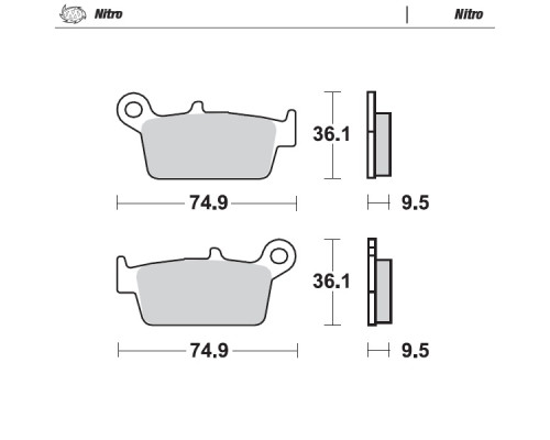 Гальмівні колодки moto-master kh131 sinter metal enduro: 21 (nitro) honda: задні cr80/85, cr125/250/500 <2001, xr250/400/600/650, kawasaki: задні kx125/250