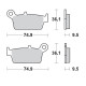 Гальмівні колодки moto-master kh131 sinter metal oem: 11 (sinterpro racing) honda: cr 80-125-250-500, xr 250-400-600-650, кава