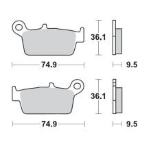 Гальмівні колодки moto-master kh131 sinter metal racing: 12 (sinterpro series racing gp) honda: cr 80-125-250-500, xr 250-400-600-650, kawa