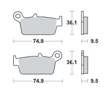 Гальмівні колодки moto-master kh131 sinter metal racing: 12 (sinterpro series racing gp) honda: cr 80-125-250-500, xr 250-400-600-650, kawa