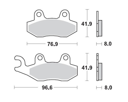 Гальмівні колодки moto-master kh135 / kh214 sinter metal enduro: 21 (nitro) kawasaki: kx125/250/500 <1993, suzuki: rm125/250 <1995, rmx250 <1995